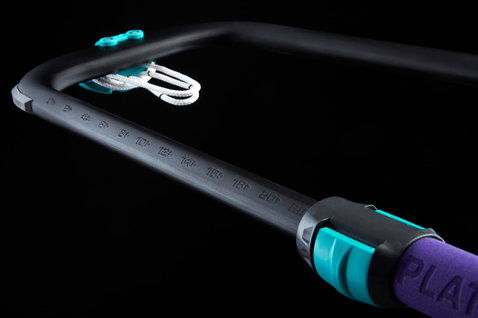 Duotone Platinum Series AERO 3.0 windsurf boom 140-200 cm in matte black with teal and purple