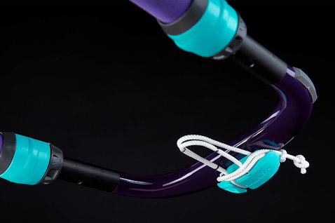 Duotone Platinum Series SLS windsurf boom 140-200cm in near-black with purple, teal and grey