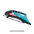 Slick - C08:turquoise/coral - 3.0