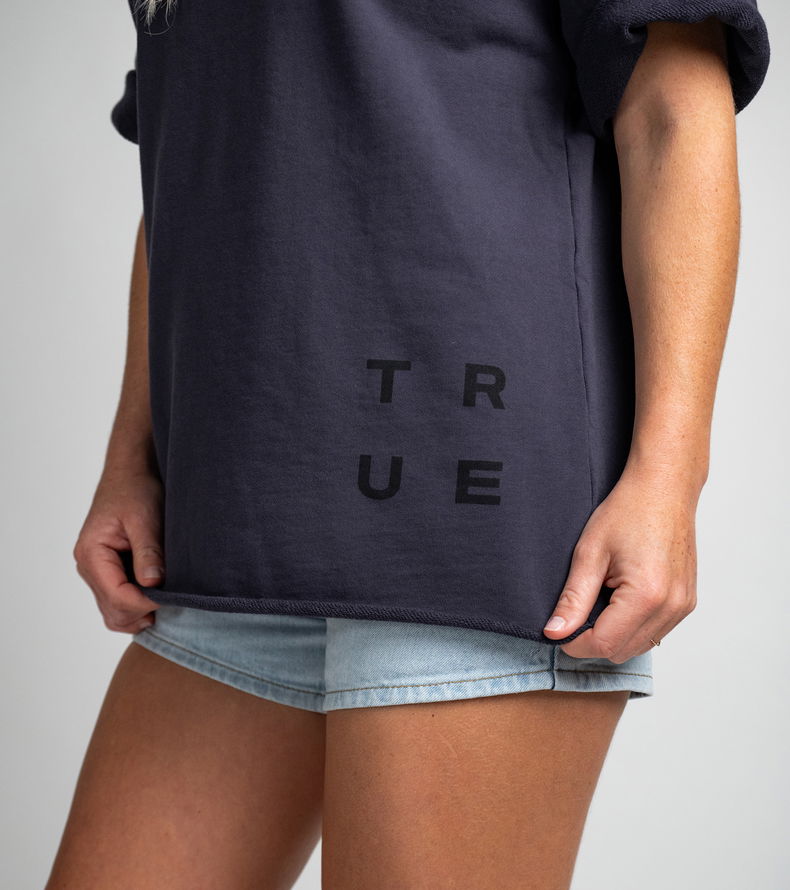 Sweat Tee SS True Fade Out unisex - 750 dark-sea - 50/M