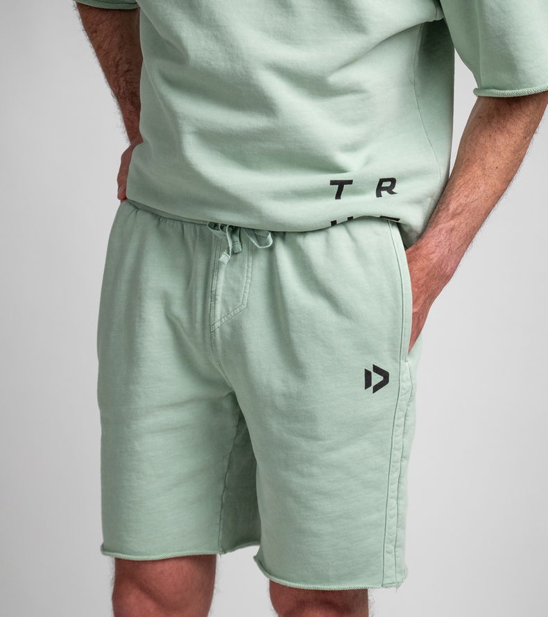 Shorts Sweat True Fade Out long unisex - 617 sage - 44/XXS