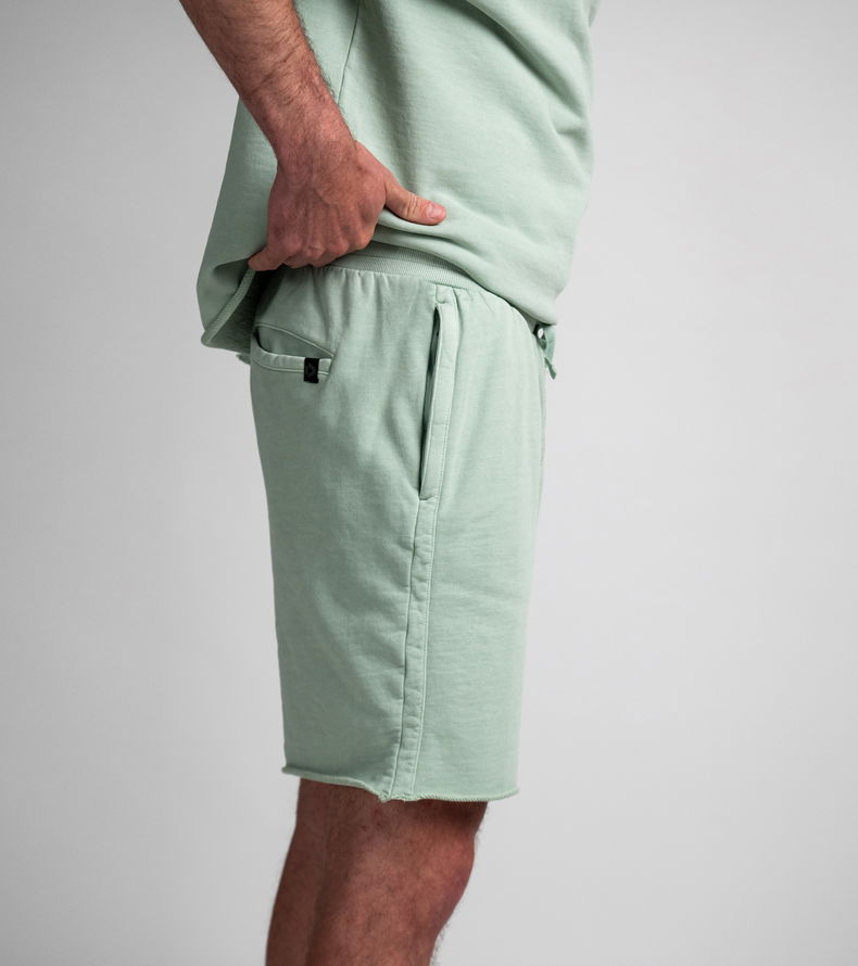 Shorts Sweat True Fade Out long unisex - 617 sage - 44/XXS