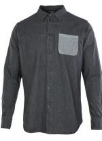Shirt Denim LS men - 190 dark-grey - 48/S