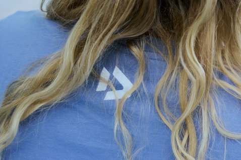 T-shirt femme Duotone Originals en bleu acier avec logo dos en blanc