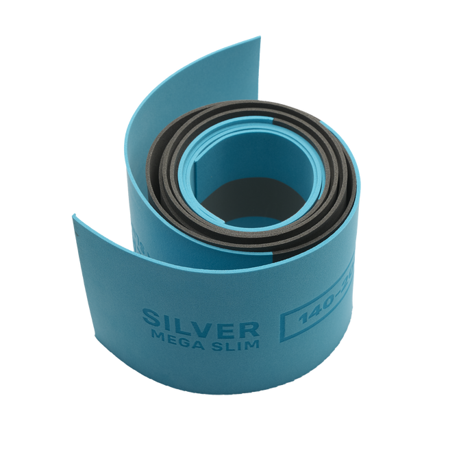 Boom Spare EVA grip Silver Mega Slim (2pcs) (SS24-onw) - C71:grey/turquoise - 140-200(25.5mm)