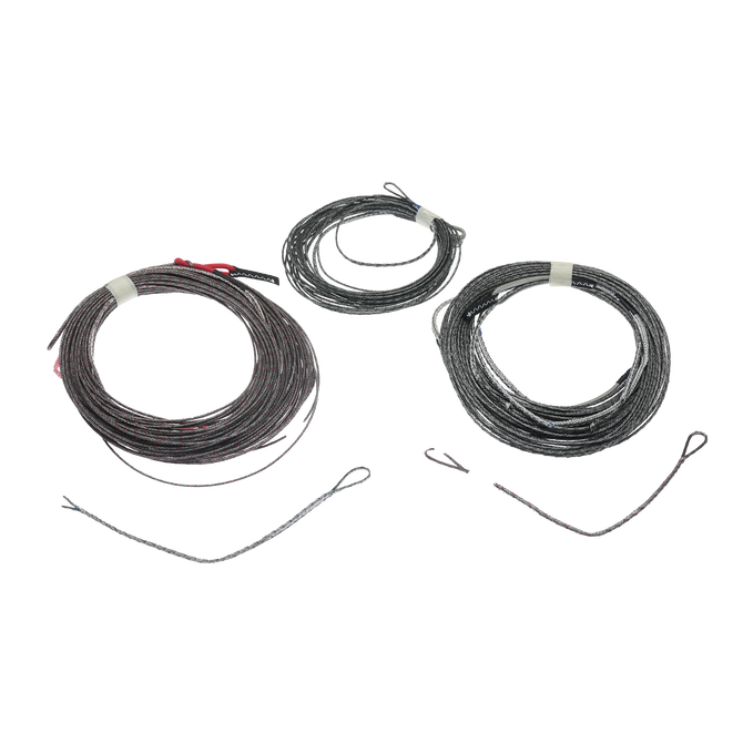 Duotone Kiteboarding Adjustable Front Lines Trust Bar Kite-Frontleinen in dunkel anthrazitgrau und rot