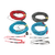 Duotone Kiteboarding Click Bar Leinensatz 20–24m in blaugrün, rot, dunkelgrau, pink und hellgrau