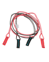 Duotone Juice kite back pigtails 1 pair in charcoal grey, red, black and teal