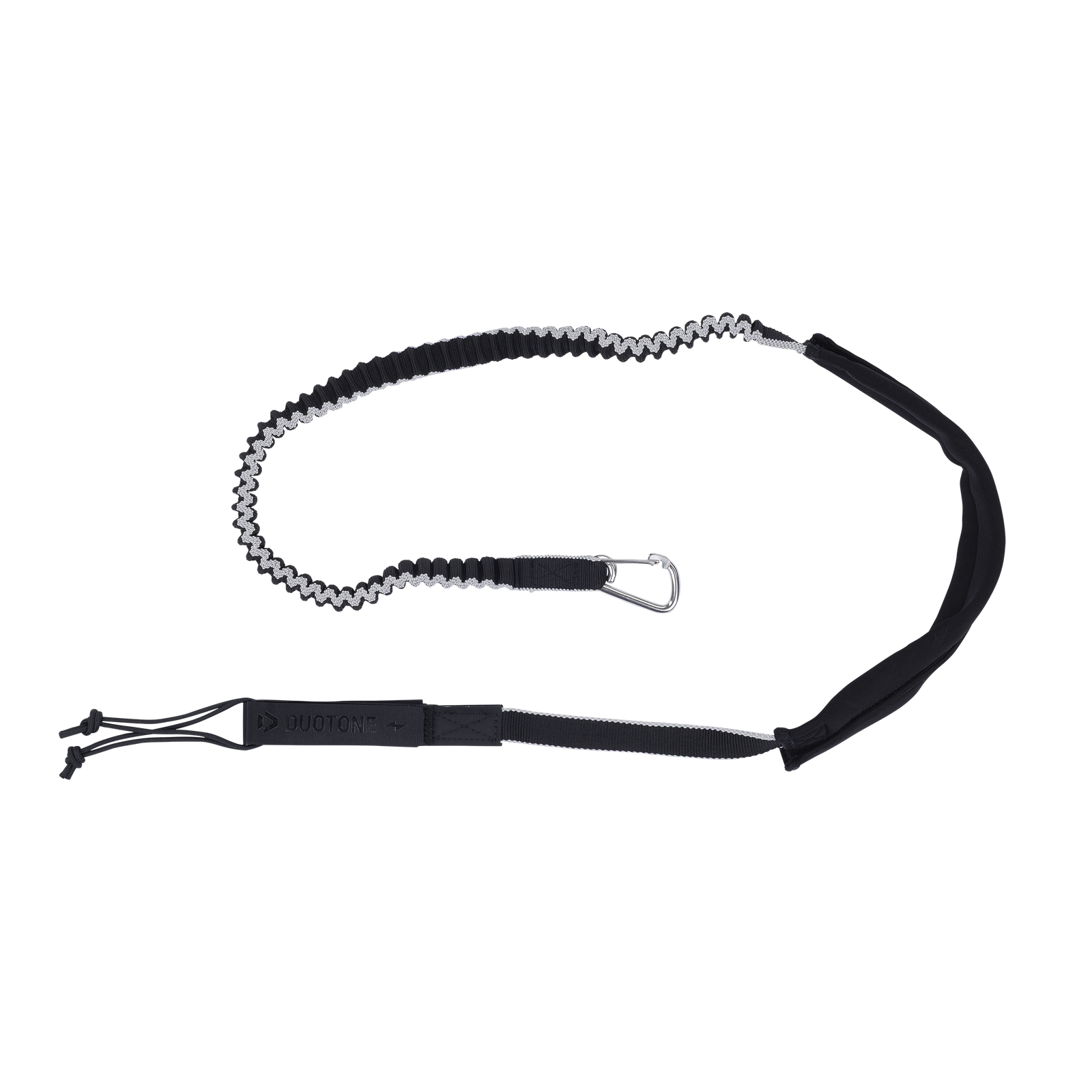 Duotone Leash for eHarness leash Foil Assist in nero con sezione bungee e moschettone in acciaio