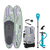Duotone Alfa Air WS iSUP package inflatable paddleboard in sage green and teal with paddle, pump and bag