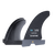 Duotone windsurf fin set 19 cm in charcoal black