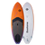 Duotone Cosmic SUP wave hardboard in orange and purple — deck and bottom view