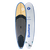 Duotone Flow Bamboo SUP Board mit Bambus-Deck und blauem Rail in Draufsicht und Unterkante