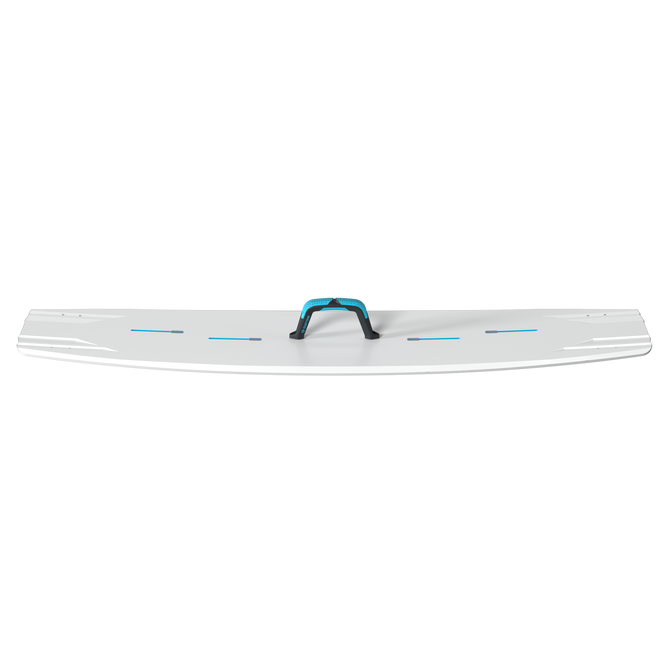 Duotone Big Air Handle pour kiteboard twin-tip en noir et cyan, vue de dessus
