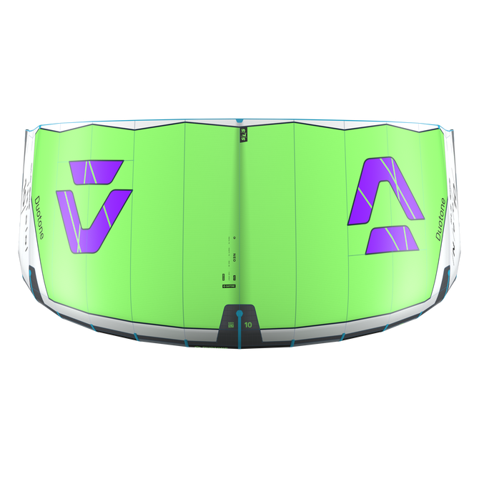 Duotone Neo SLS LEI Kite 10m in neongrün und lila