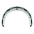 Duotone Neo LEI Kite in grau, neongrün und cyan – Frontansicht