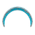 Duotone Evo D/LAB LEI kite in cyan and silver front view
