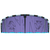 Duotone Juice LEI kite en violet et cyan vue dessous