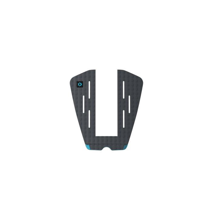 Duotone Volt Traction Pad Pro Back 4mm two-piece tail pad in charcoal and cyan