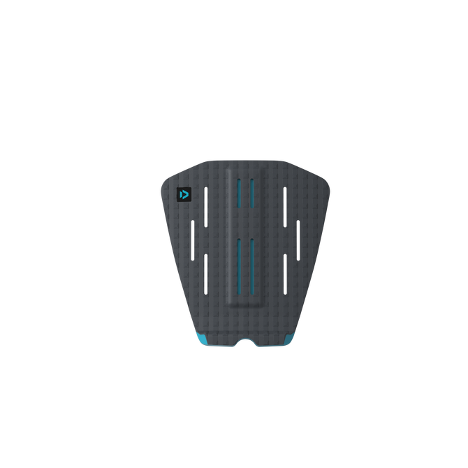 Duotone Volt Pro Back traction pad 4mm in dark charcoal and cyan