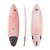 Duotone Blur SLS tabla de kitesurf de ola thruster en rosa empolvado y coral — vista superior, perfil e inferior