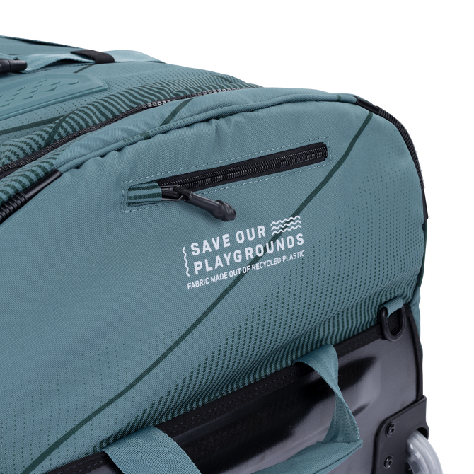 Duotone Team Bag 145 cm Reisetasche in stahl-türkis aus recyceltem Kunststoff, Detailansicht Außentasche