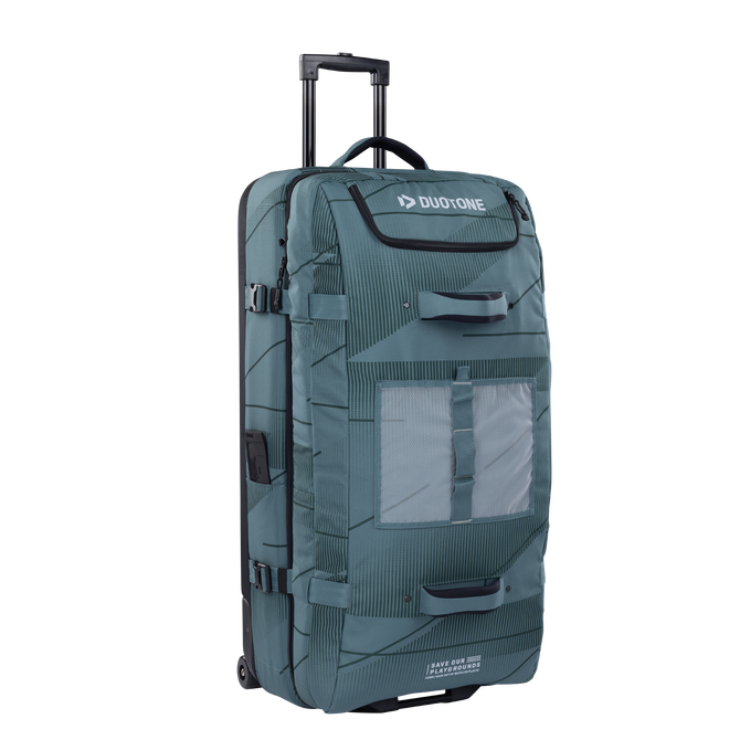 Duotone Travelbag mala de viagem com rodas tamanho L em azul ardósia com pega telescópica