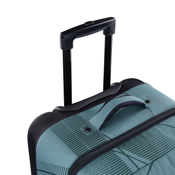 Duotone Travelbag mala de viagem com rodas detalhe pega telescópica em teal ardósia