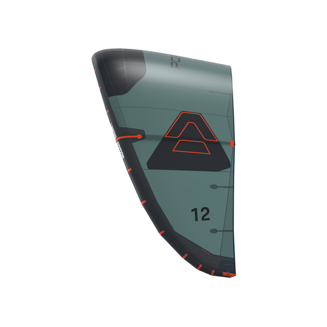 Duotone Evo SLS Porsche Edition kite LEI 12m en vert ardoise et anthracite