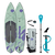 Duotone Blitz Air SLS iSUP package in sage green and violet with paddle, pump and backpack