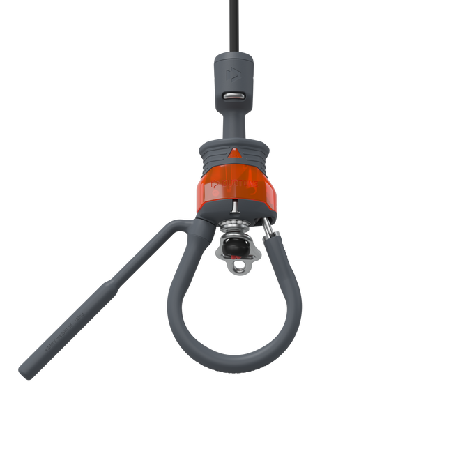 Duotone Evo SLS Porsche Turbo Freestyle Loop in dunkelgrau und orange mit Edelstahlwirbel