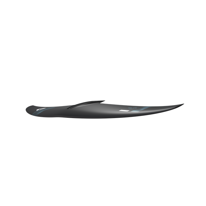 Duotone Crest SLS front wing 1050 in carbon black, side profile view