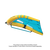 Duotone Unit D/LAB foil wing in cyan e giallo – vista laterale