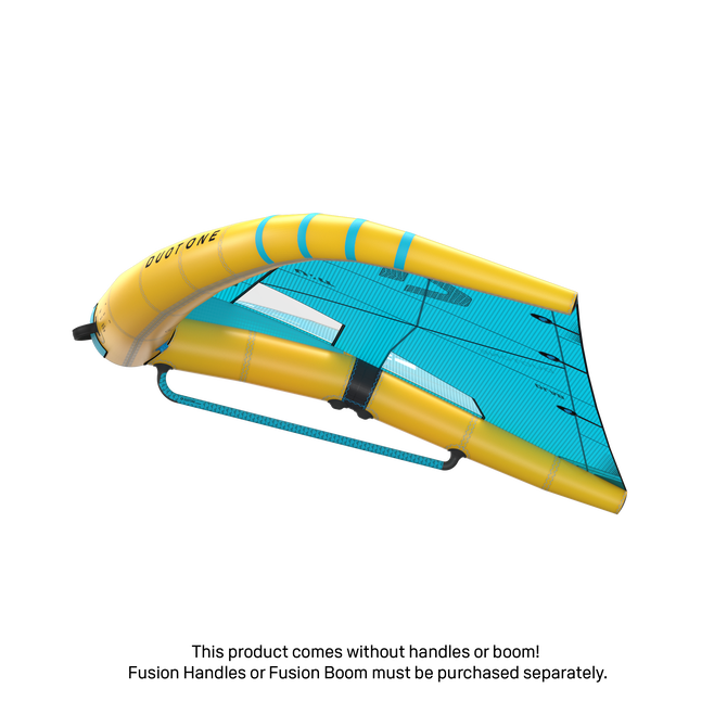 Duotone Unit D/LAB foil wing in cyan e giallo – vista laterale