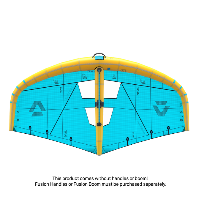 Ala foil Duotone Unit D/LAB in cyan e giallo – vista posteriore