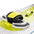 Fixation kitesurf Duotone Vario pad et sangle en jaune citron et noir — vue détail