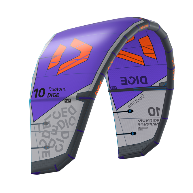 Duotone Dice SLS LEI kite 10m in violet and grey