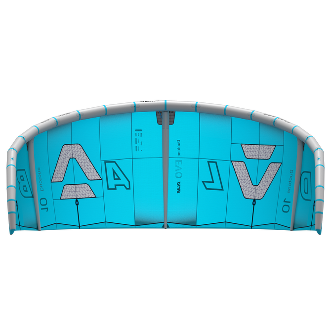 Aquilone LEI Duotone Evo D/LAB 10m in ciano – vista inferiore