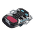 Système de fixation kitesurf Duotone Entity 360 en gris anthracite avec pad rouge et boucles cyan