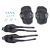 Duotone Entity Ergo set de pads et straps de kiteboard en noir anthracite avec quincaillerie bleu clair